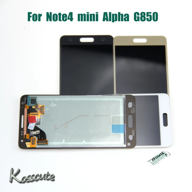 

For Samsung Galaxy Alpha G850 LCD G850F Note4 Note 4 Mini Display Touch Screen Digitizer Assembly Replacement