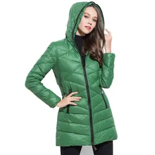 2016 New Winter White Duck Down Jacket Women Hooded Long Parka Warm Coat Slim Padded Coat