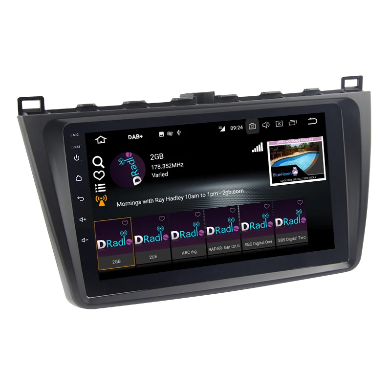 Cheap Eunavi  9" 8 core PX5 2Din GPS Navi Car Radio Android 8.1 Multimedia Player for 2008 2009 2012 2013 2014 2015 Mazda 6 Rui wing 1