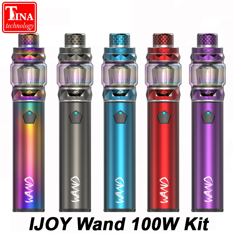 

Original IJOY Wand 100W Electronic Cigarette Starter Kit with 5.5ml Diamond Subohm Tank and Built-in 2600mAh Battery Vape Kit
