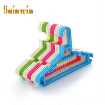 

Sainwin 20pcs/lot 27.5cm Children Plastic Hangers for Clothes Child Slip-resistant Hanger Rack
