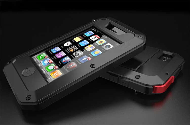 imágenes para Para iphone 4 4s impermeable dropproof hermético al polvo de aluminio case para iphone 4s cubierta de metal + gorilla glass 3 proof case cubierta imágenes para Para iphone 4 4s impermeable dropproof hermético al polvo de aluminio case para iphone 4s cubierta de metal + gorilla glass 3 proof case cubierta
