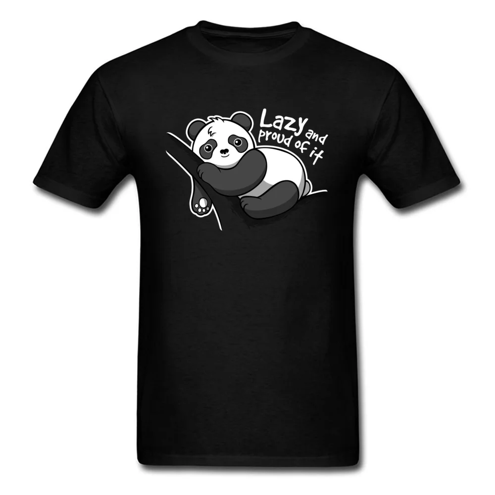 

Graphic T Shirts Print Your Own T Shirt Jersey Men's Cute Animal Lazy Panda T-Shirt 100% Cotton No Pocket Design A Teeshirt