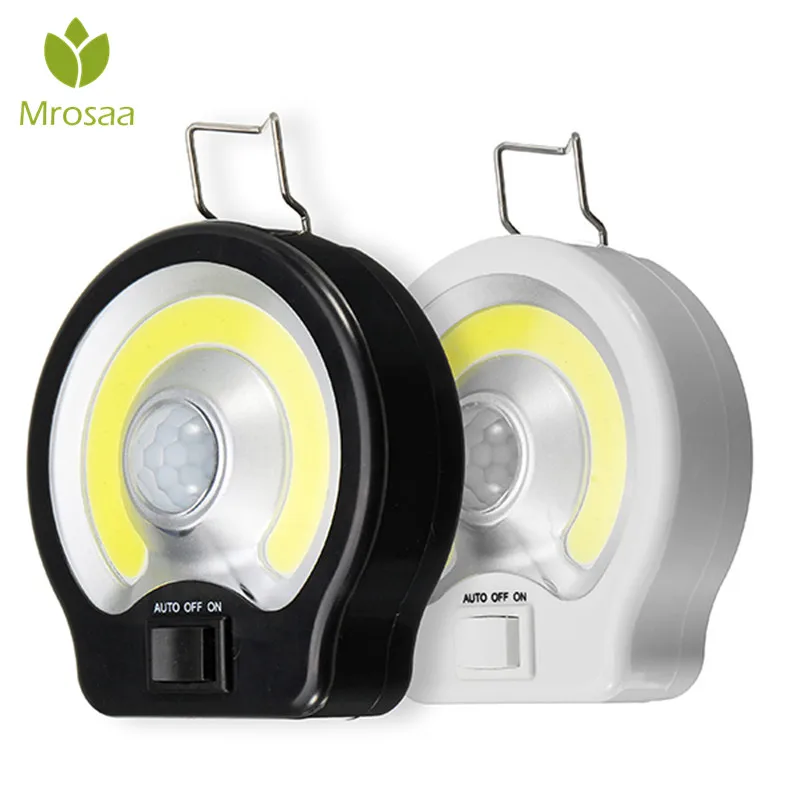 Beste Mrosaa Night Lamp PIR COB Motion Sensor Licht Inductie LED Nachtlampje Magneet Werk Lamp Batterij Aangedreven Slaapkamer Indoor Draagbare
