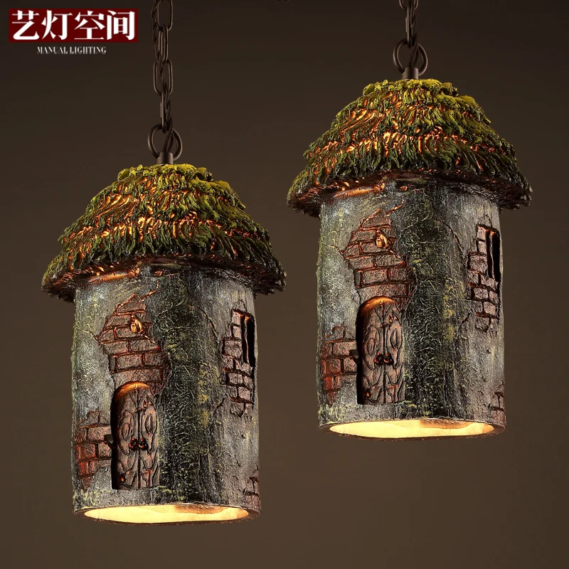 

Study one antique chandelier restaurant bar iron bedroom design personality resin soft outfit Chandelier
