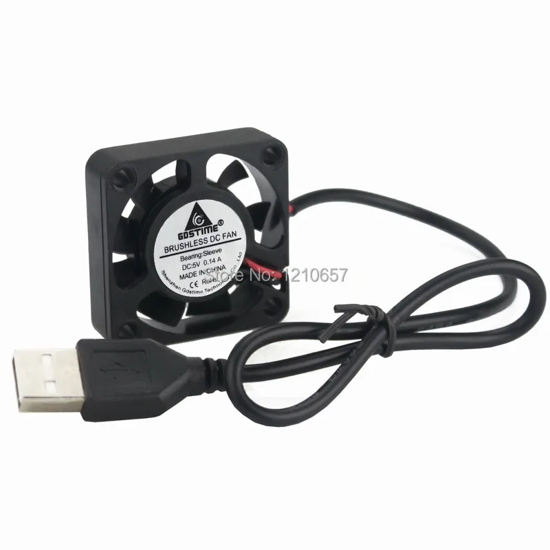 100 PCS lot Gdstime USB 4cm 40mm Mini DC Brushless Cooling Exhaust Fan