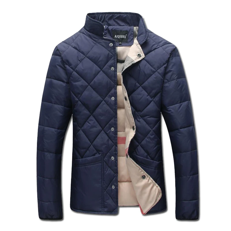 2016 Men Winter Solid Color Padded Cotton Jackets Coats Jaqueta Masculina Men’s Casual Fashion Slim Fit Veste Homme Jackets Men