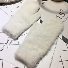 Rabbit’s Hair Wool Glove Woman Fund Even Finger Glove fingerless gloves womens winter mittens