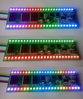 

5V RGB MCU Adjustable Display Pattern Dual Channel Dual 24 LED level indicator free shipping