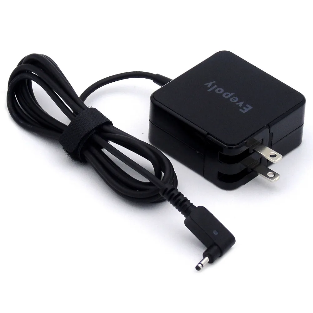 Evepoly ес/сша/великобритания plug 19 В 2.37a 3.0*1.1 мм 45 Вт постоянного тока к сетевой