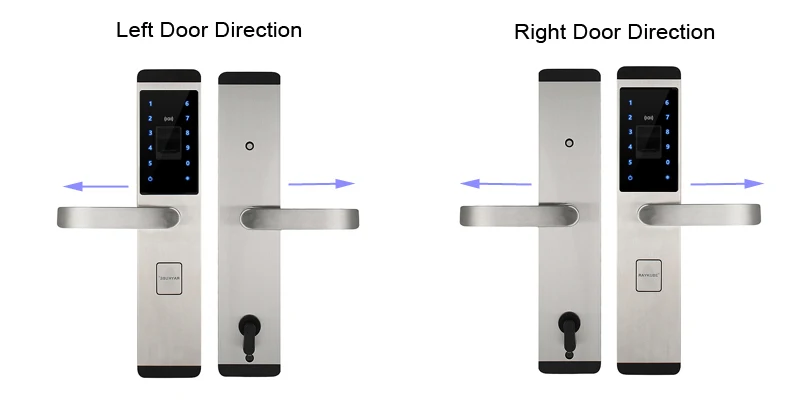 RAYKUBE блокировка отпечатков пальцев для дома Противоугонный дверной замок без ключа Умный Замок с цифровым паролем RFID разблокированный R-FX1