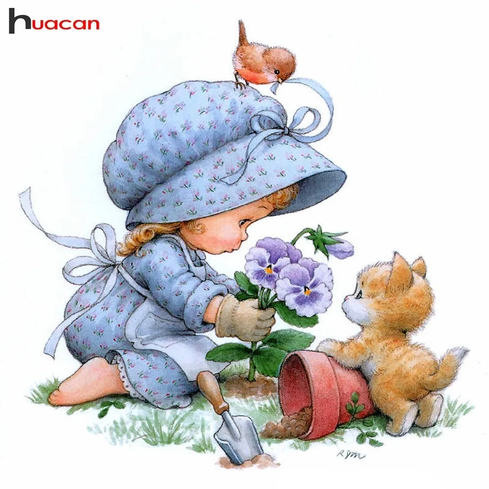 

Diamond Embroidery Baby Picture Of Rhinestones Diamant Mazayka Cartoon Factory Wholesale Painting Full Home Decor