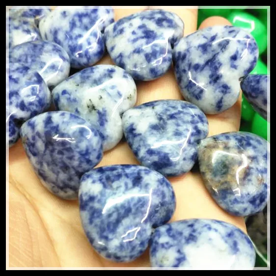 

8pcs nature semi precious stone heart shape gem stone strings spacer beads for bracelets sodalite beads accessories size 25mm