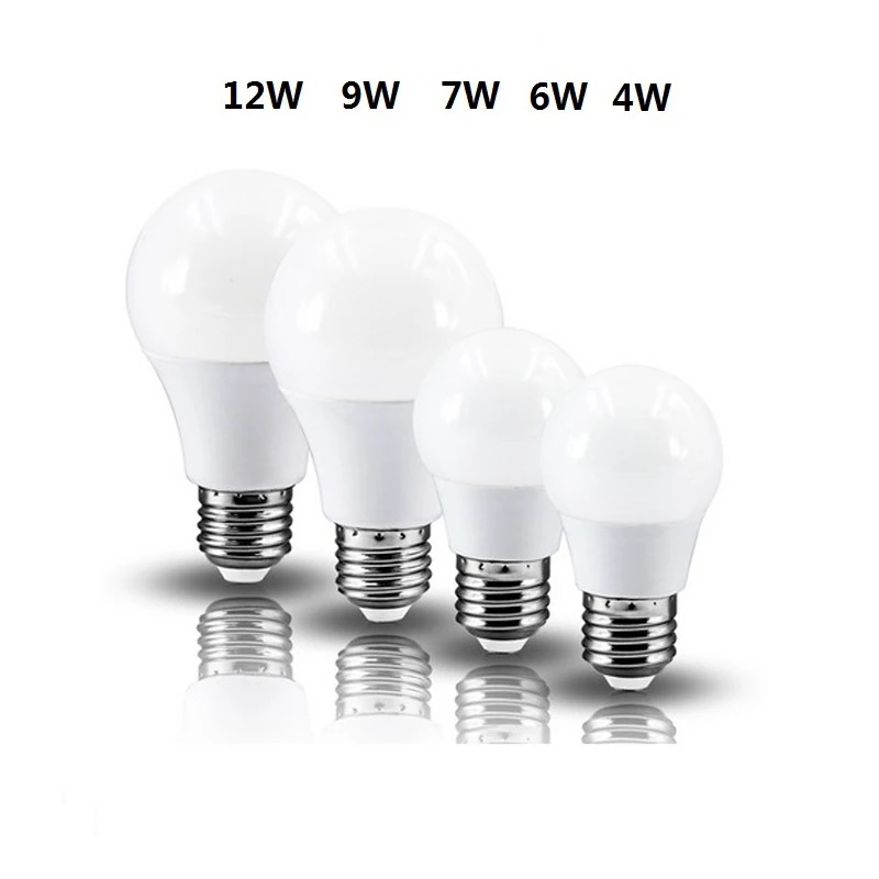 

E27 led Blub Table lamp Light Bulb Smart IC Real Power High Brightness Warm white SMD2835 ac100-240V 4W 6W 7W 9W 12W suobaolv