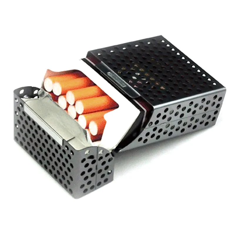 

NEW Fashion 20 Loaded Hollow Fashion Hollow Design Anti Press Cigarette Protector Holder Cover Case Box Reusable
