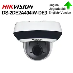 Hikvision PTZ IP камера DS-2DE2A404IW-DE3 4MP 4X zoom сеть POE H.265 IK10 ROI WDR DNR купол ptz-камера видеонаблюдения