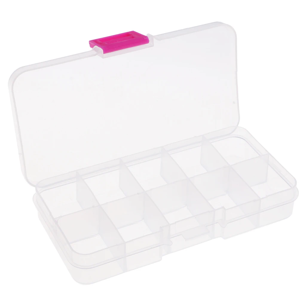 1Pc  Transparent Sewing Storage Box Sewing Machine Bobbin Organizer with 10 Compartments