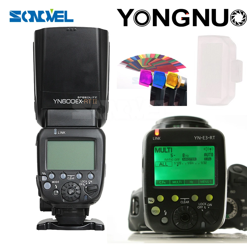 

YONGNUO YN600EX-RT II 2.4G Wireless HSS 1/8000s Master Flash Speedlite for Canon Camera as 600EX-RT YN600EX RT II + GIFT KIT
