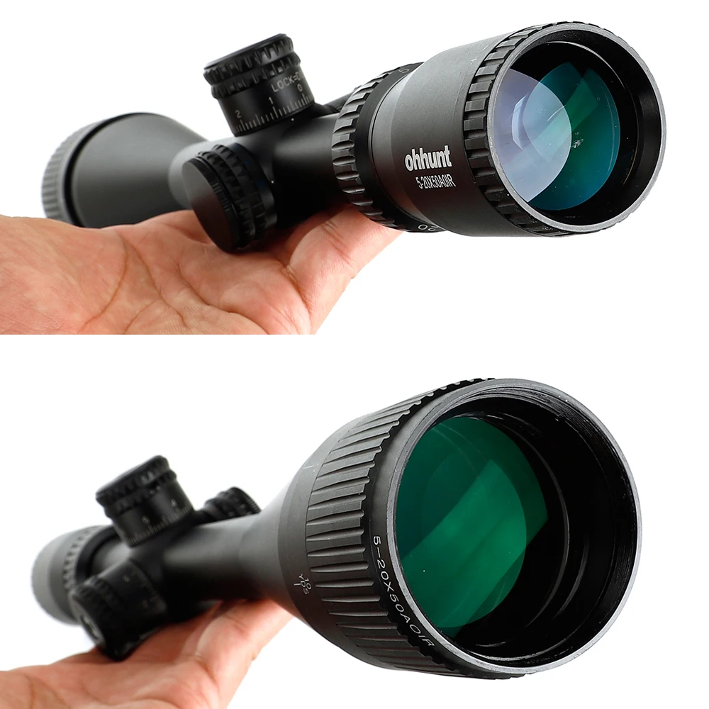 Ohhunt 5-20X50 AOIR полный Размеры Охота прицел RGB подсветкой охотничья Оптика Тактический Снайперский прицел оптика прицел