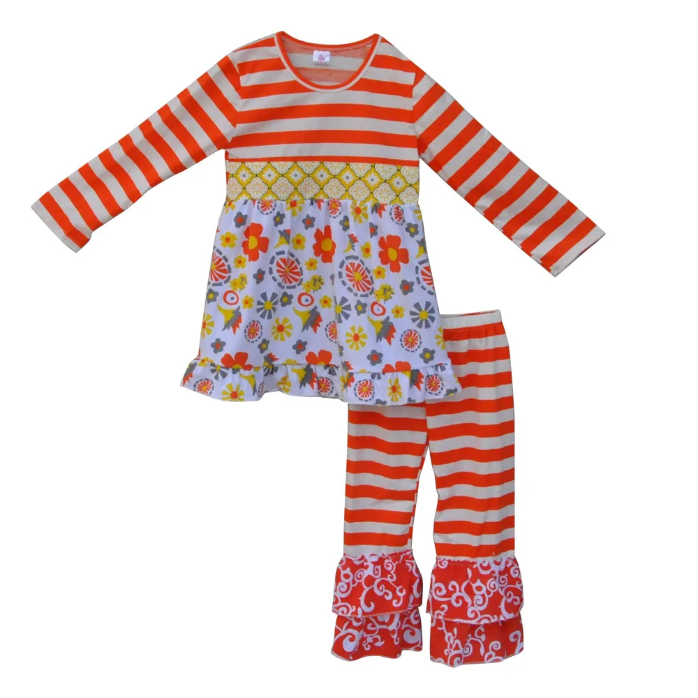 2016 Fall Winter Long Sleeve Wholesale Children Boutique Clothing