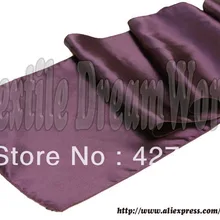 Слива 1" x 108" Атлас Настольная дорожка Свадебные украшения/украшение партии/Свадебная вечеринка питания украшения Цвета