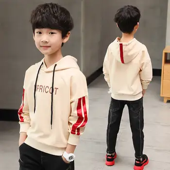 

Children's clothing boy's sweater spring and autumn big children's hooded shirt children's thin section boy long-sleeved jacket
