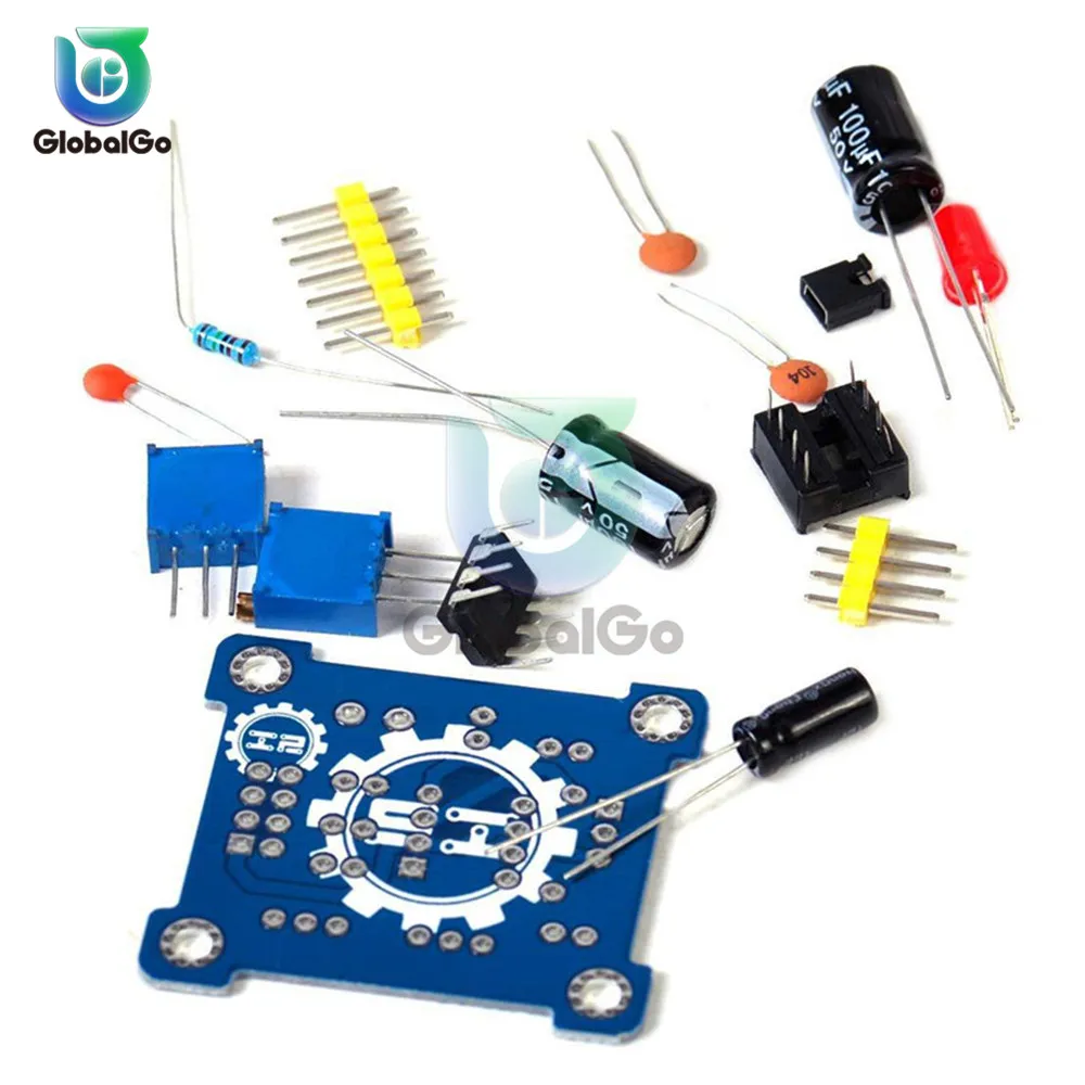 

NE555 Pulse Generator Starter Module DIY Kit Adjustable Duty Cycle Frequency Oscillator Square Wave Signal Generator