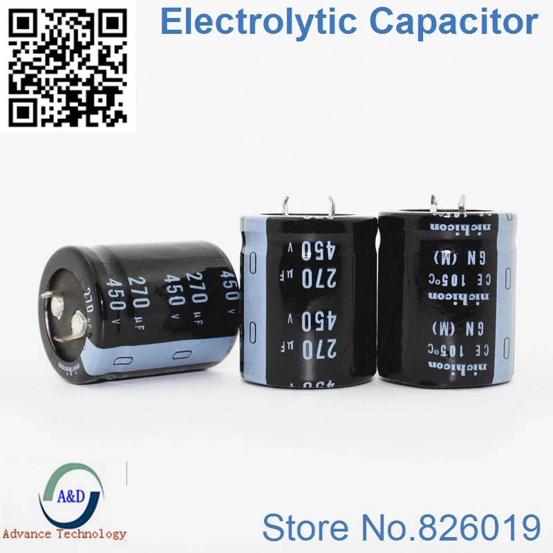 

12pcs/lot 450v 270uf Radial DIP Aluminum Electrolytic Capacitors size 30*35 270uf 450v Tolerance 20%