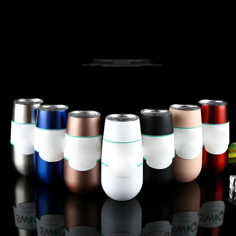 

2019 NEW bpa free 6oz double wall stainless steel Vacuum Flask milk drinking beer wine cup creative egg travel tea Coffee Mug