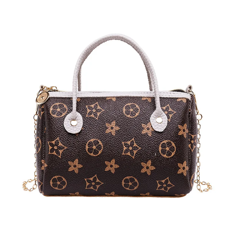

European and American Style Pillow Bag Printing Ladies Handbags Old Flower Retro Chain Shoulder Diagonal Package 2019