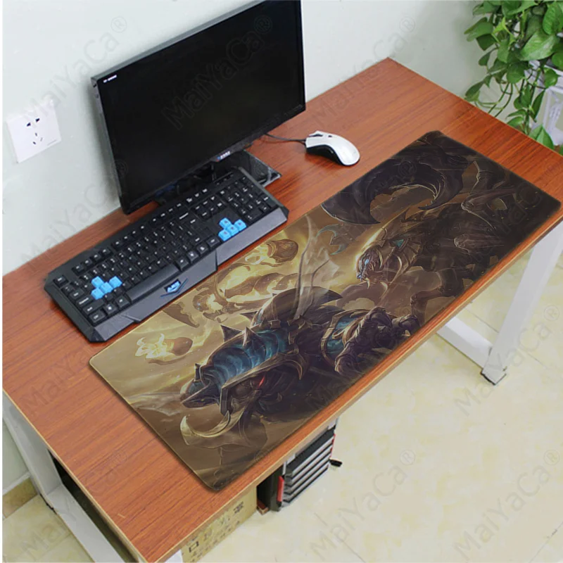 MaiYaCa Печатный Rammus красивый Аниме Матовый коврик для мыши PC компьютерный игровой коврик для мыши - Цвет: Lock Edge 30x80cm