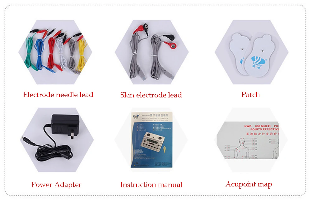 KWD-808I 6 Каналы десятки подразделение. Многофункциональный акупунктурный стимулятор, устройство для массажа здоровья, электрический стимулятор мышц нерва