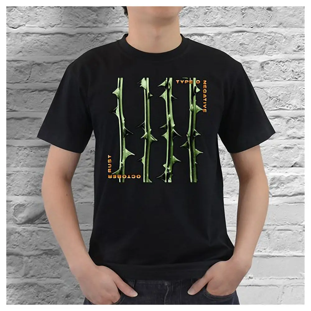 Тип отрицательной футболка октябре ржавчины четвертый альбом Gothic Metal Band Tee |