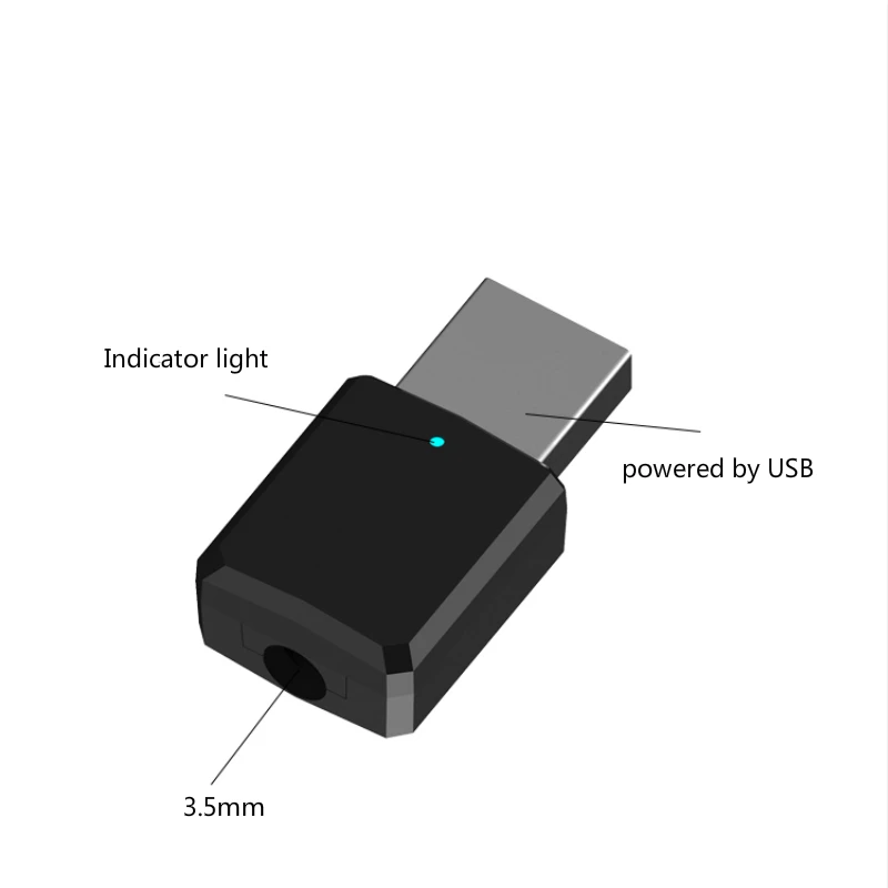 Bluetooth 5,0 приемник Мини 3,5 мм AUX Bluetooth аудио передатчик беспроводной автомобильный Bluetooth адаптер для динамика ТВ ПК