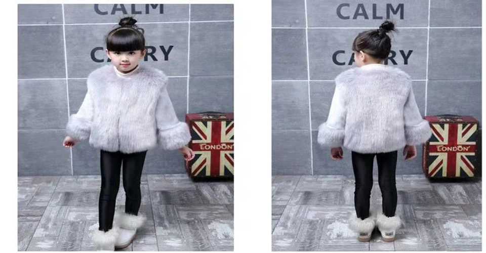 Зимняя одежда для маленьких девочек из искусственного меха толстые пальто для девочек 5 цветов теплая детская куртка возраст для 2 т 3 4681012
