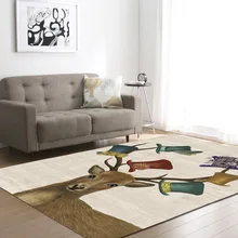 Красивые Мультяшные декорации, большие ковры в скандинавском стиле, модная Гостиная, нескользящий коврик, мягкий фланелевый ковер, коврики