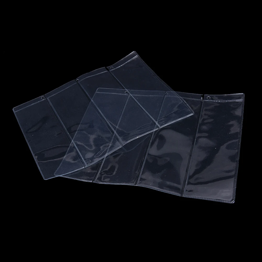 

4 line/Page 180*60 mm banknotes money transparent PVC page of Paper Money Coin Album Loose-leaf Money Holders