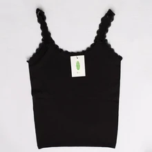 Guiyi Модный черный/белый нейлоновый кружевной топ на бретельках, Женский Тонкий жилет, летний базовый топ, сексуальный женский топ без рукавов, топы B5184