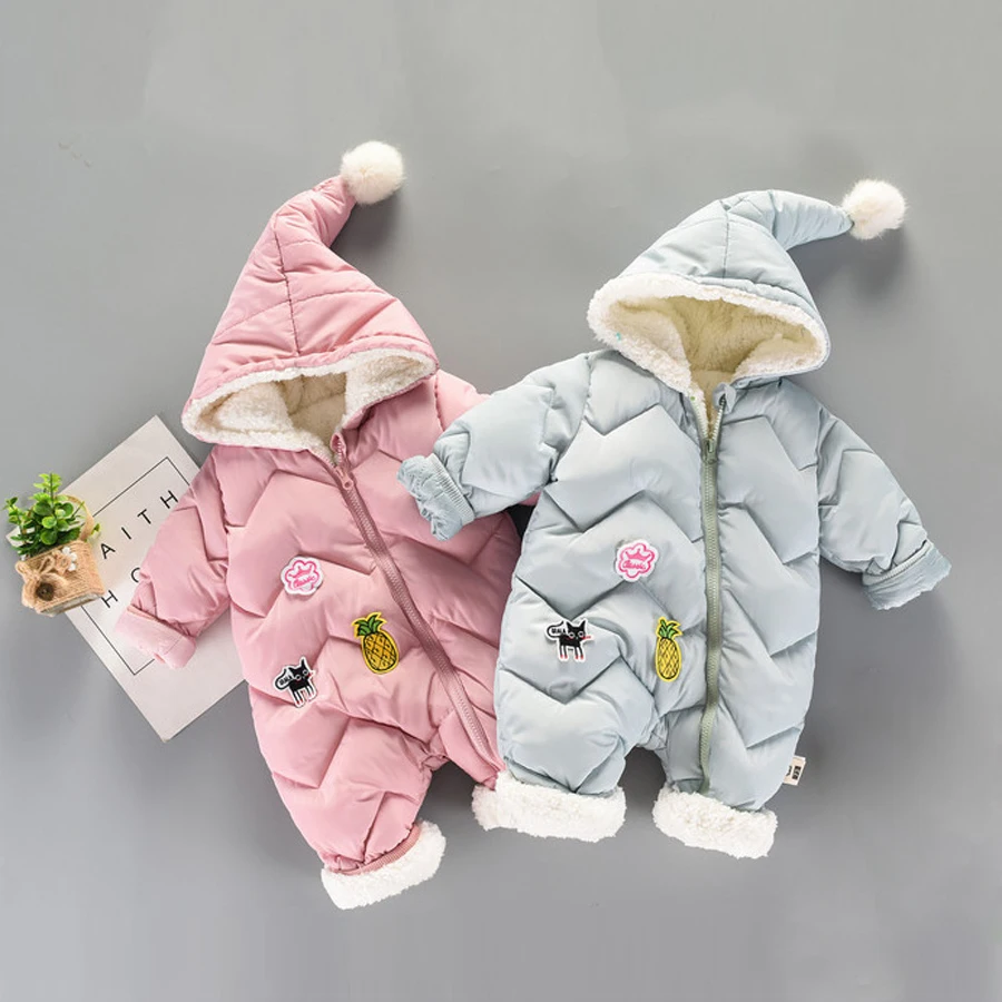 Winter Baby Rompers Thick Warm Baby Boy Clothes New Toddler Baby Jumpsuit Overalls Newborn Clothing Kids Girl Clothes