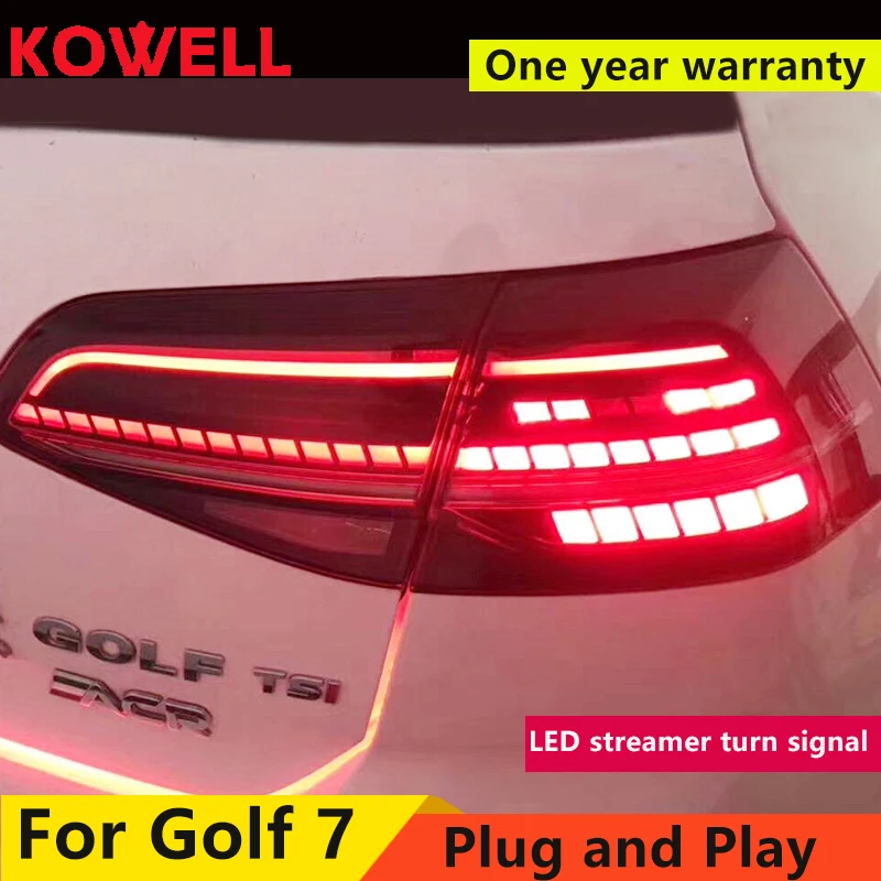 KOWELL стайлинга автомобилей для VW Golf 7 задних сигнальных огней, 2013- Golf7 MK7 светодиодный задний фонарь DRL+ тормоз+ Парк+ сигнальный светодиод