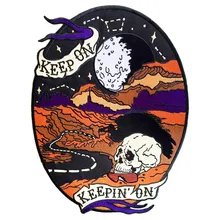 Дорожные нашивки с вышивкой в виде черепа, большие размеры, изготовленные на заказ, железные нашивки для шитья, DIY, мотоциклетные байкерские нашивки для одежды