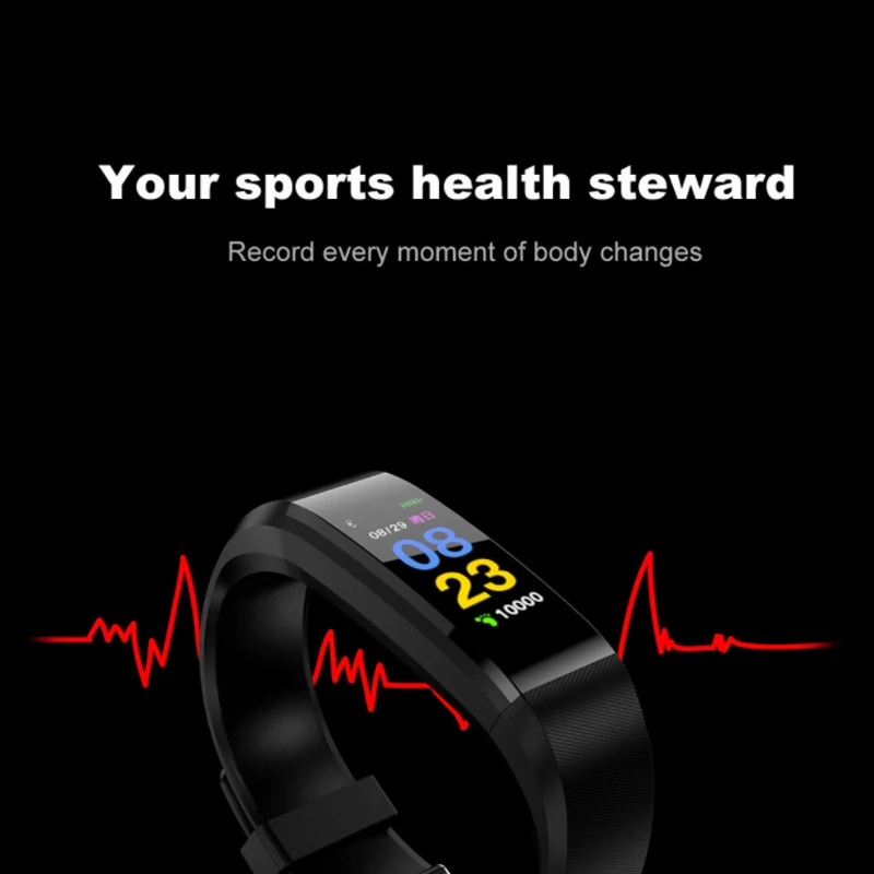 Multifunctional Fitness Activity Heart Rate Sport Wristband For Fitbit Activity Pedometer For Outdoor Indoor Fitness Running