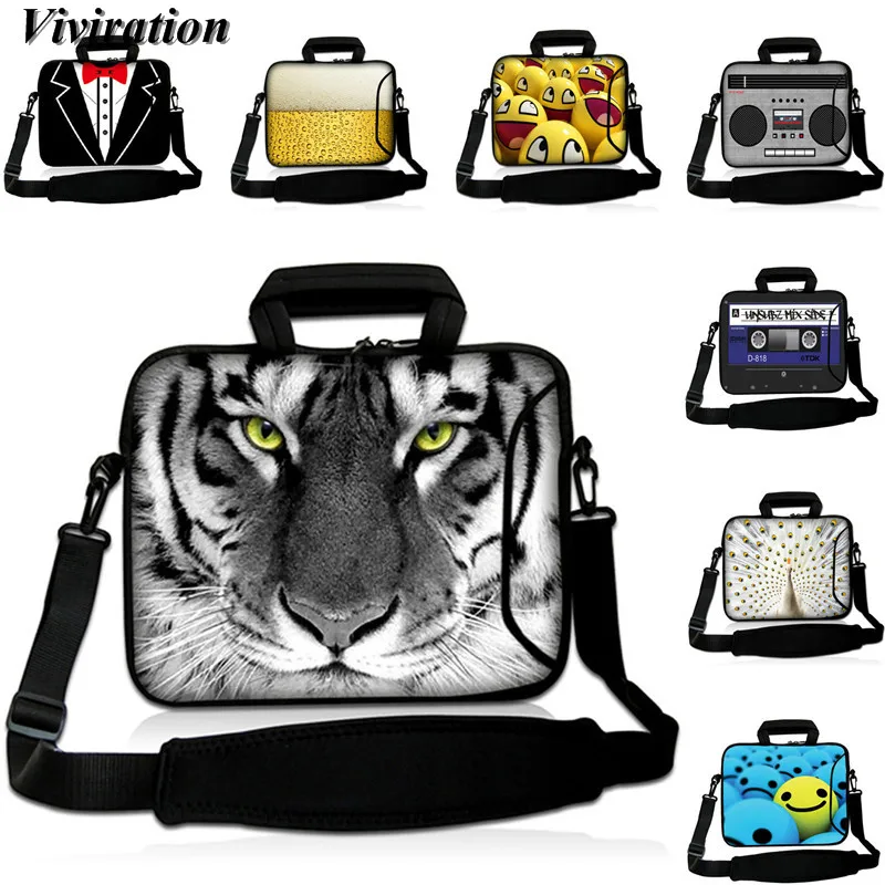 Shoulder Laptop Chromebook Bag 14 13 12 10 15 17 Inch Notebook Case Viviration Tiger Prints Sleeve Protective Shell For HP Dell