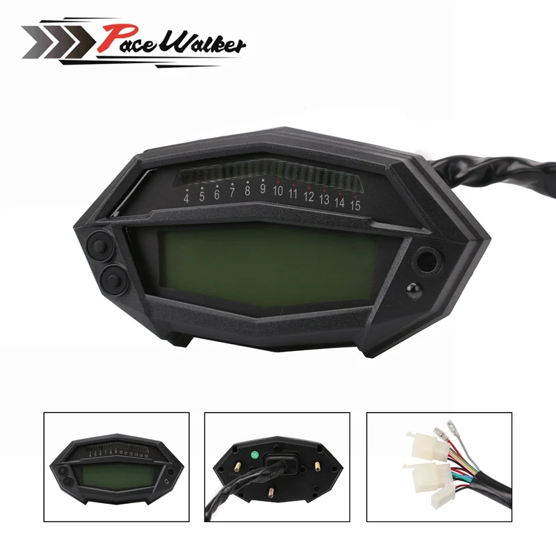 Motorcycle tachometer hour meter digital speedometer gear indicator