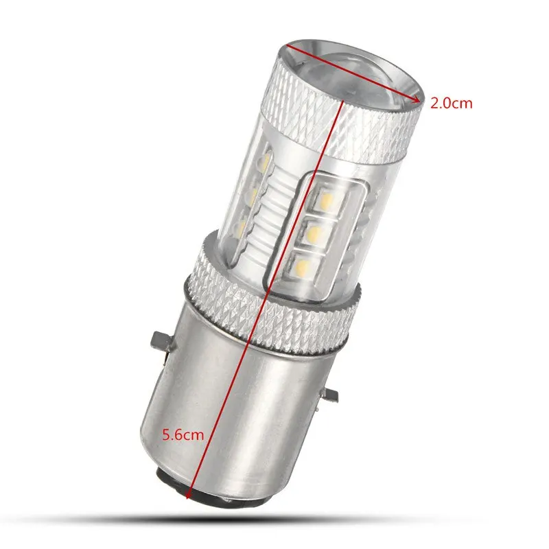 2 шт./лот, супер яркий светодиодный светильник BA20D H6 16, светодиодный, для мотоцикла, мотоцикла, мопеда, ATV, фары, Прямая поставка