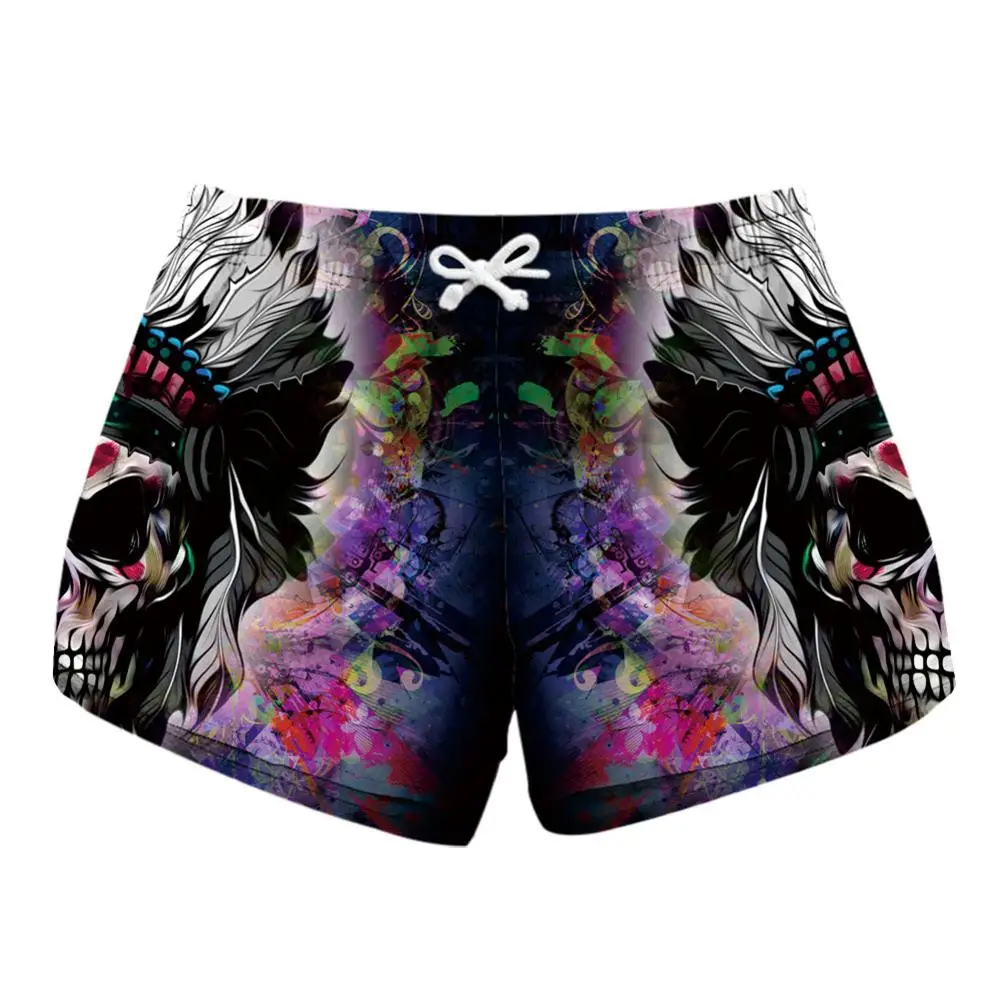 

Beach Shorts Women Bottoms Anti-UV Quick Dry Shorts Printing Swimming Surfing Shorts Summer Draw String Elastic Waist Shorts