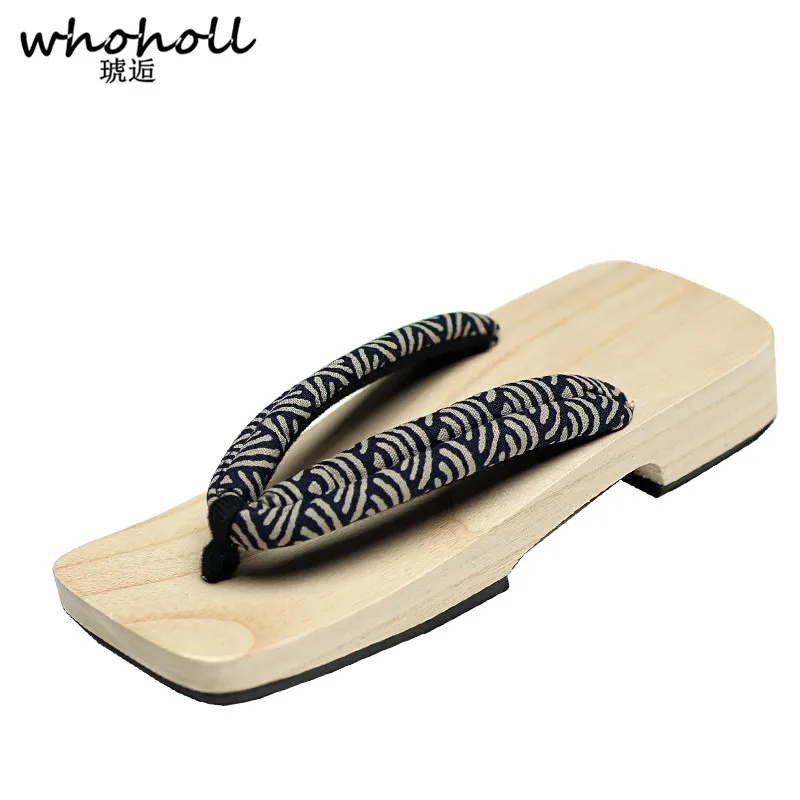 

WHOHOLL Summer Sandals Men Flat Platform Sandals Man Flip Flops Shoes Cos Japanese Clogs Geta Anti Slip Bathroom Slides Slippers