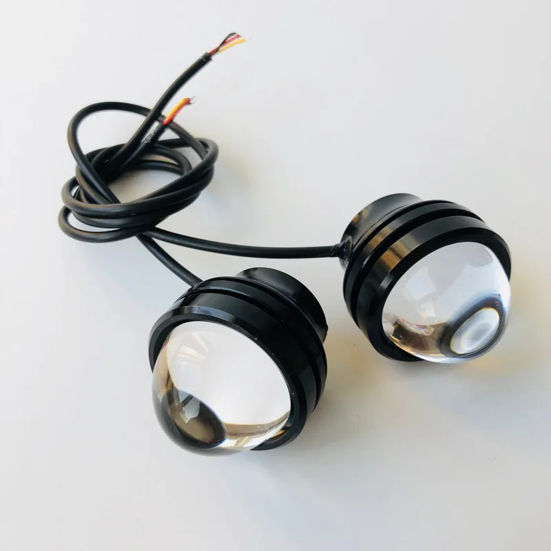 

Cool !!! Full Aluminum Bigger lens 12V 3W Led Motorcycle driving light Auxiliary headlight License Strobe warning Flash Fog lamp