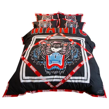 

Black Dog Cartoon Lovely Kids 3D Bedding Set Duvet Cover Pillowcase Sheet Linen Bed Cover Twin Full Queen King Size 4 Pcs Child