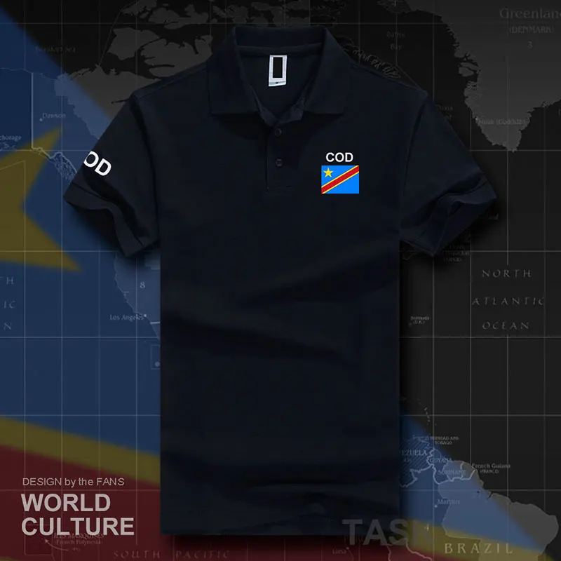 DR Congo рубашки поло мужские с коротким рукавом белые бренды с принтом для страны хлопок nation COD DRC DROC Congo-Kinsha - Цвет: polo-Navy